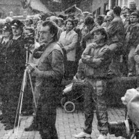 1991 - Transport des "Tagelöhnerhauses" in das Freilichtmuseum Detmold (Bild Zeitungsausschnitt)
